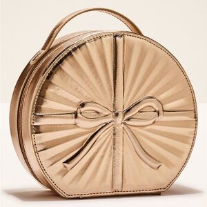 bath and body works gold bow cosmetic case